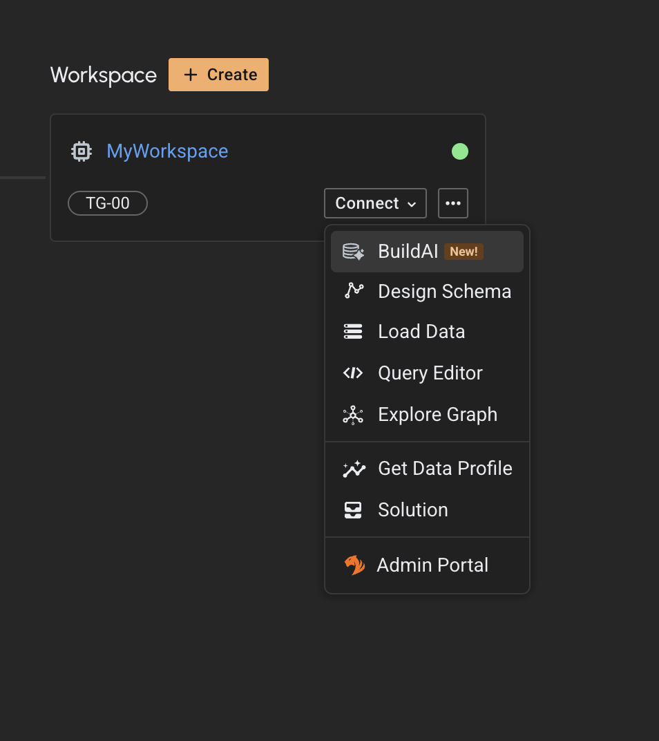 menu buildai